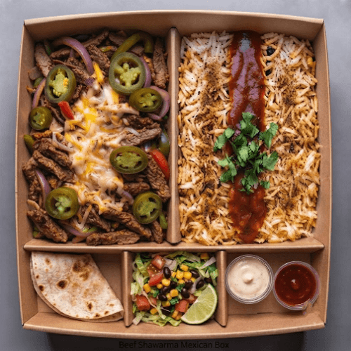 Beef Shawarma Mexican Box (for 1) 