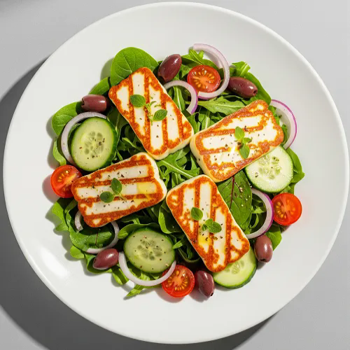 Grilled Halloumi Salad 