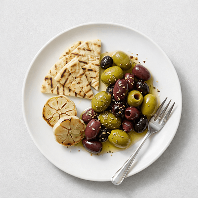 Olives & Greek Pitta 