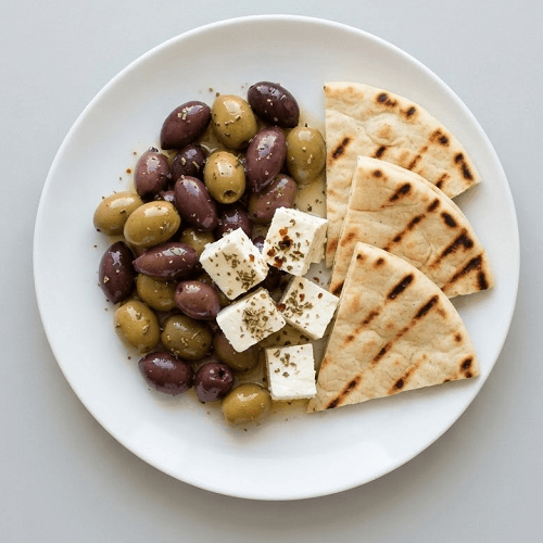 Olives & Feta With Greek Pita 