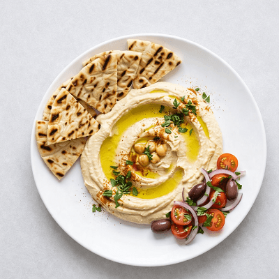 Hummus & Greek Pitta 